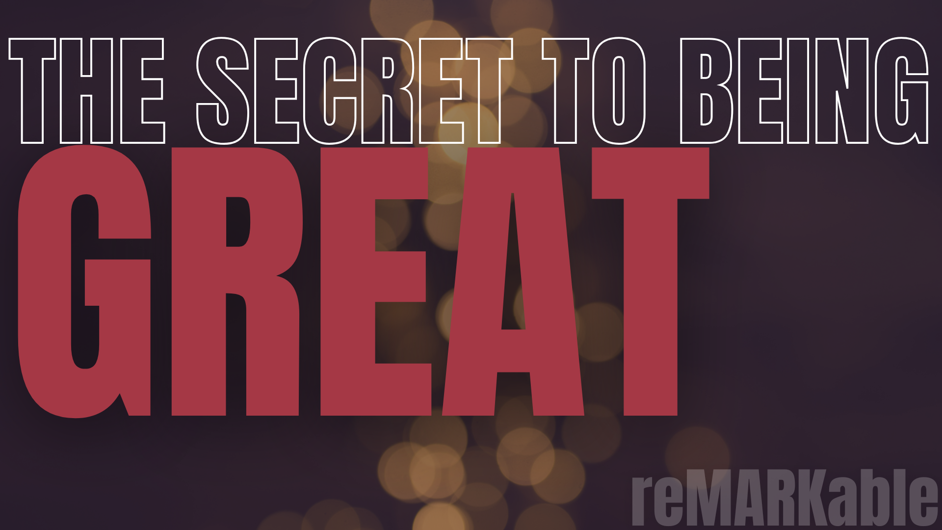 The Secret to Being Great (2.08.26) – Lake Bible Notes